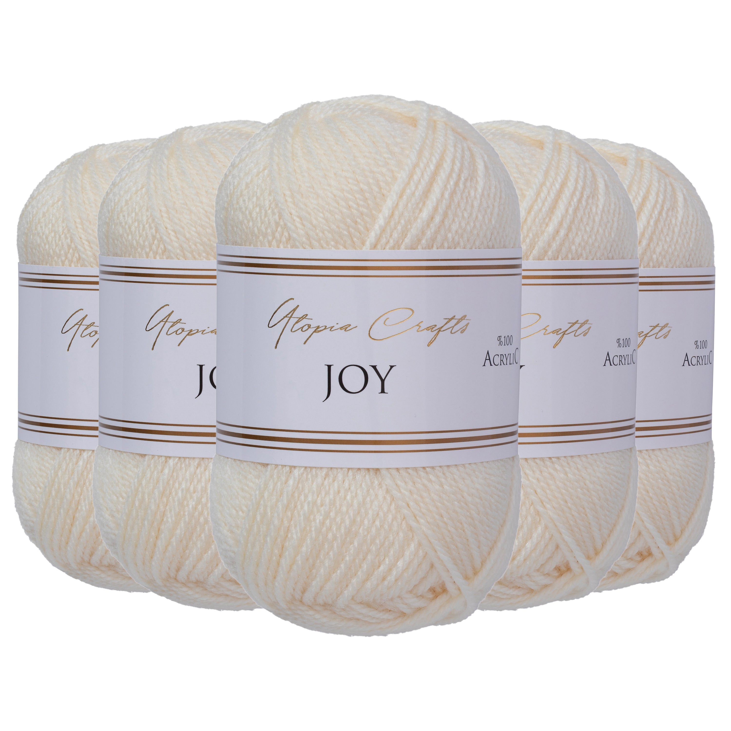 Utopia Crafts JOY Uni Strick und Häkelgarn (Naturseide)