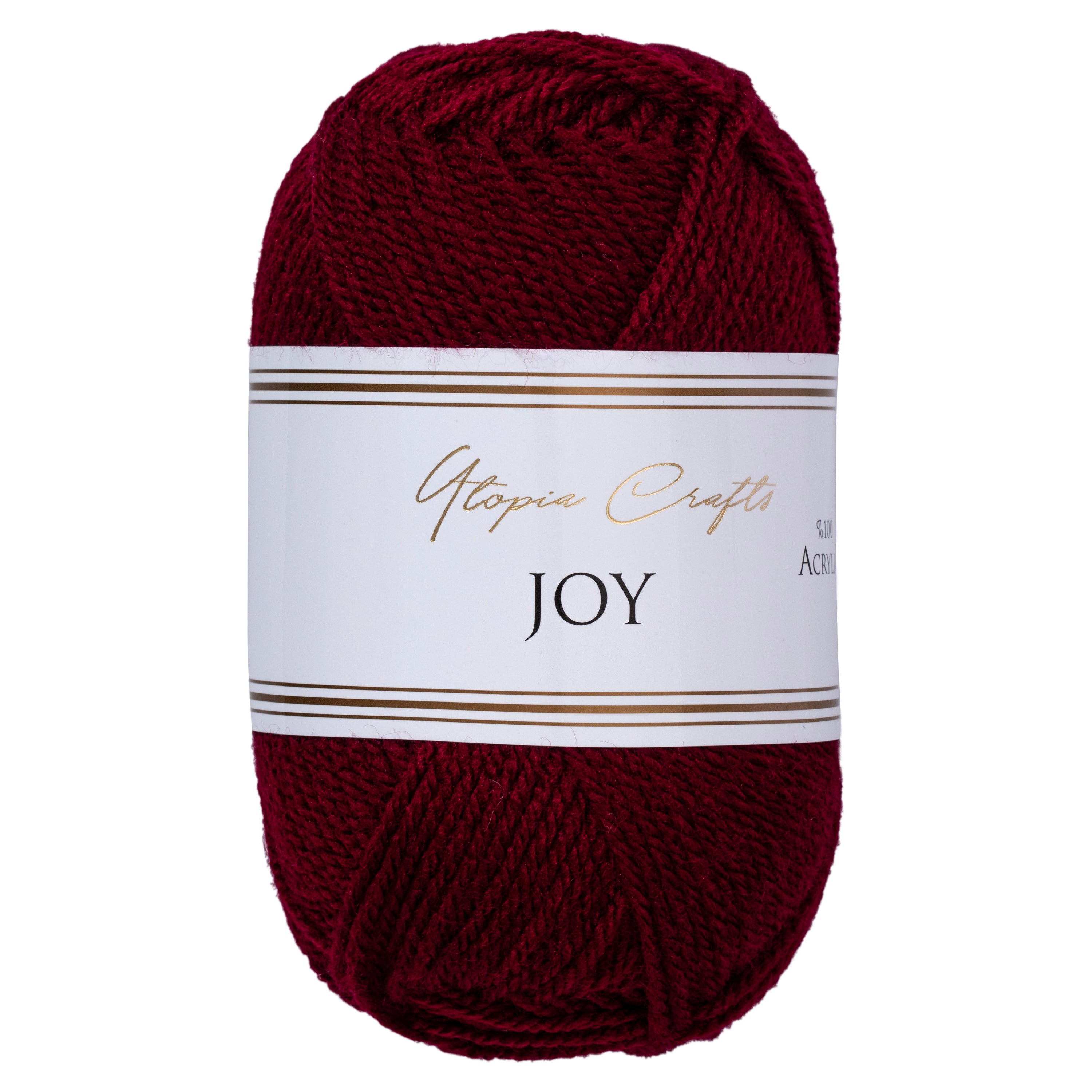 Utopia Crafts JOY Uni Strick und Häkelgarn (Burgund)