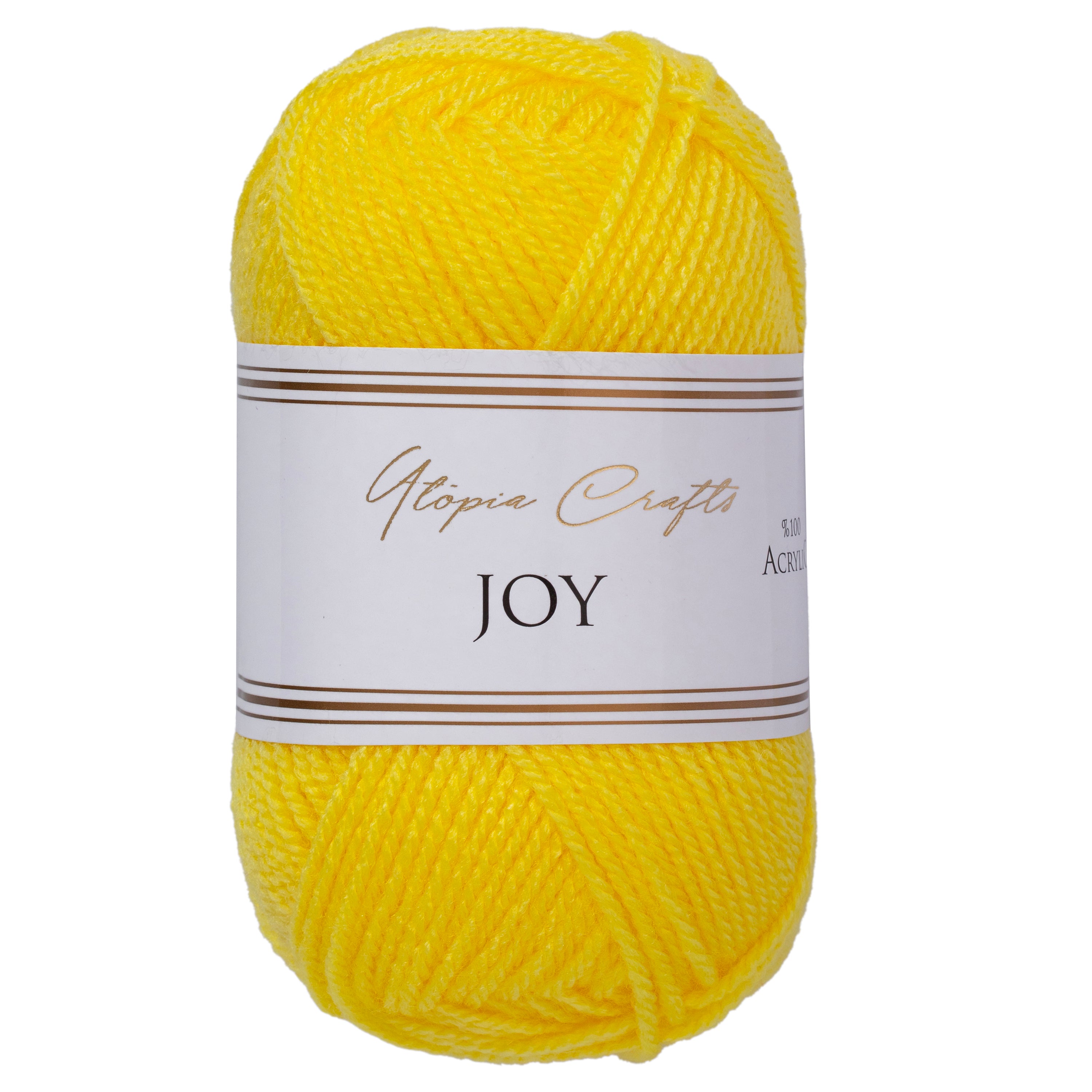 Utopia Crafts JOY Uni Strick und Häkelgarn (Gelber Mais)