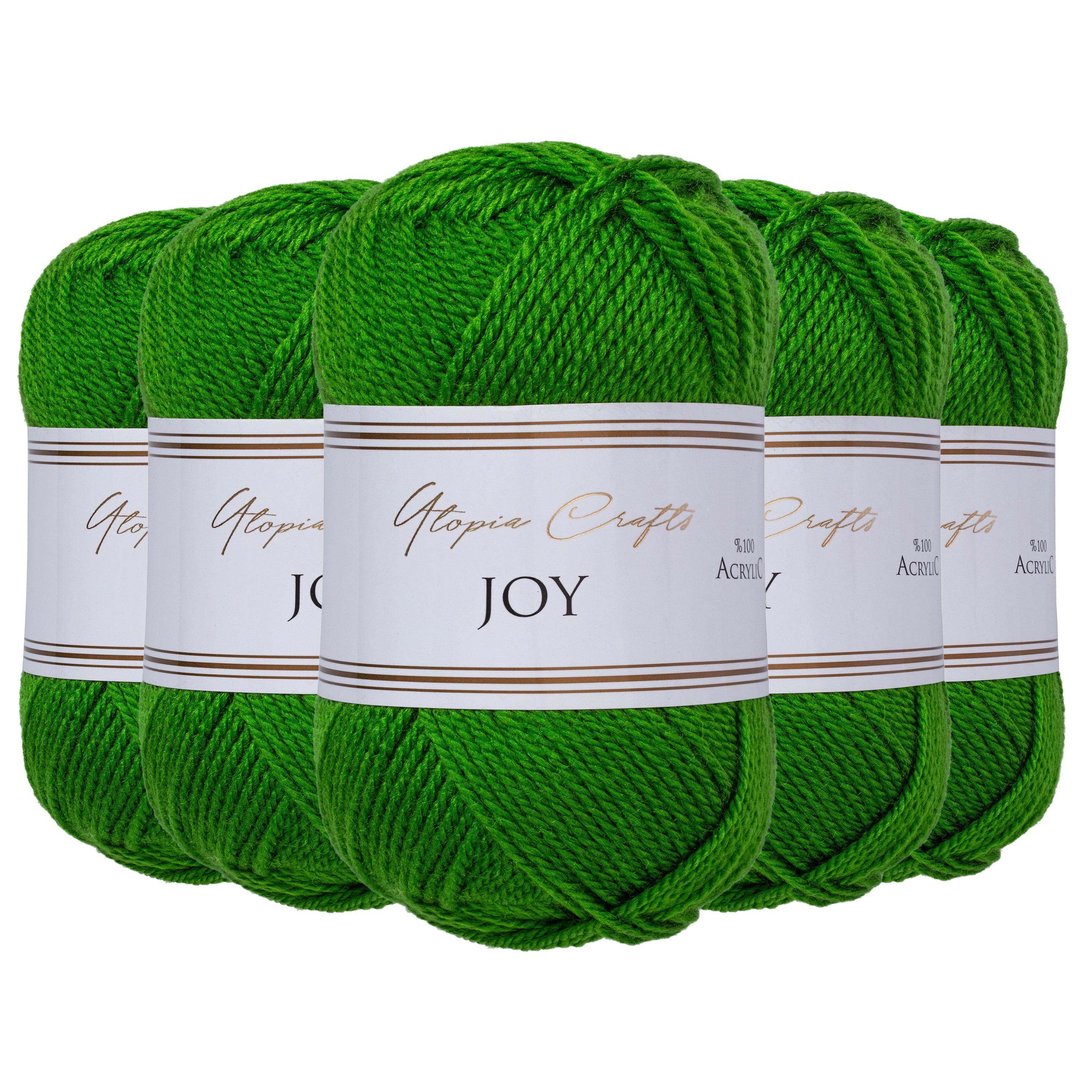 Utopia Crafts JOY Uni Strick und Häkelgarn (Smaragdgrün)