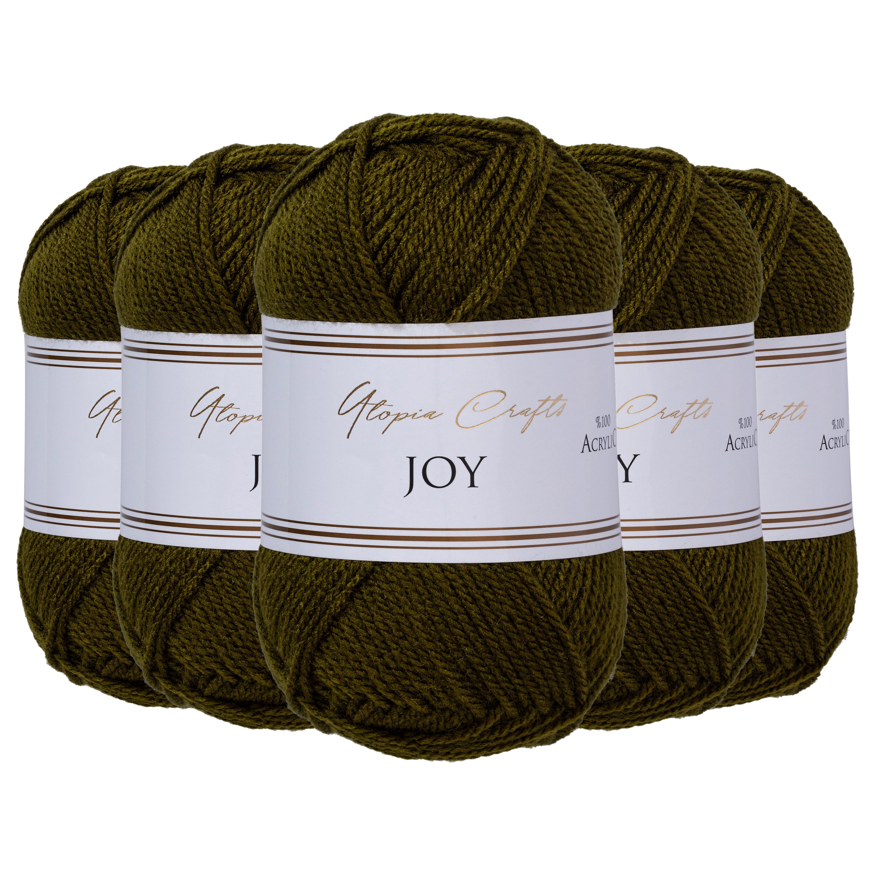 Utopia Crafts JOY Uni Strick und Häkelgarn (Waldgrün)