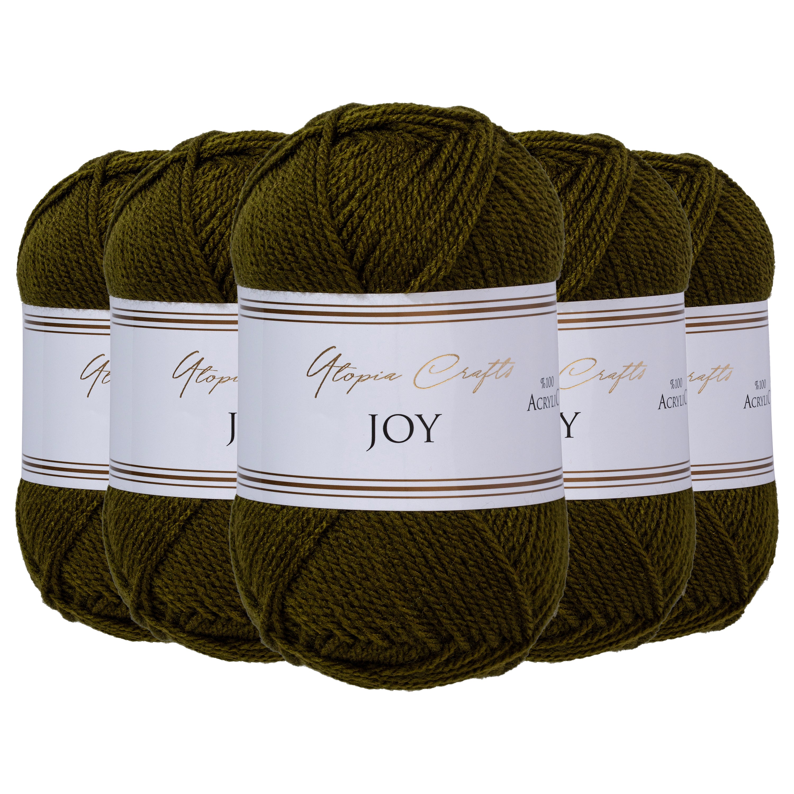 Utopia Crafts JOY Uni Strick und Häkelgarn (Waldgrün)