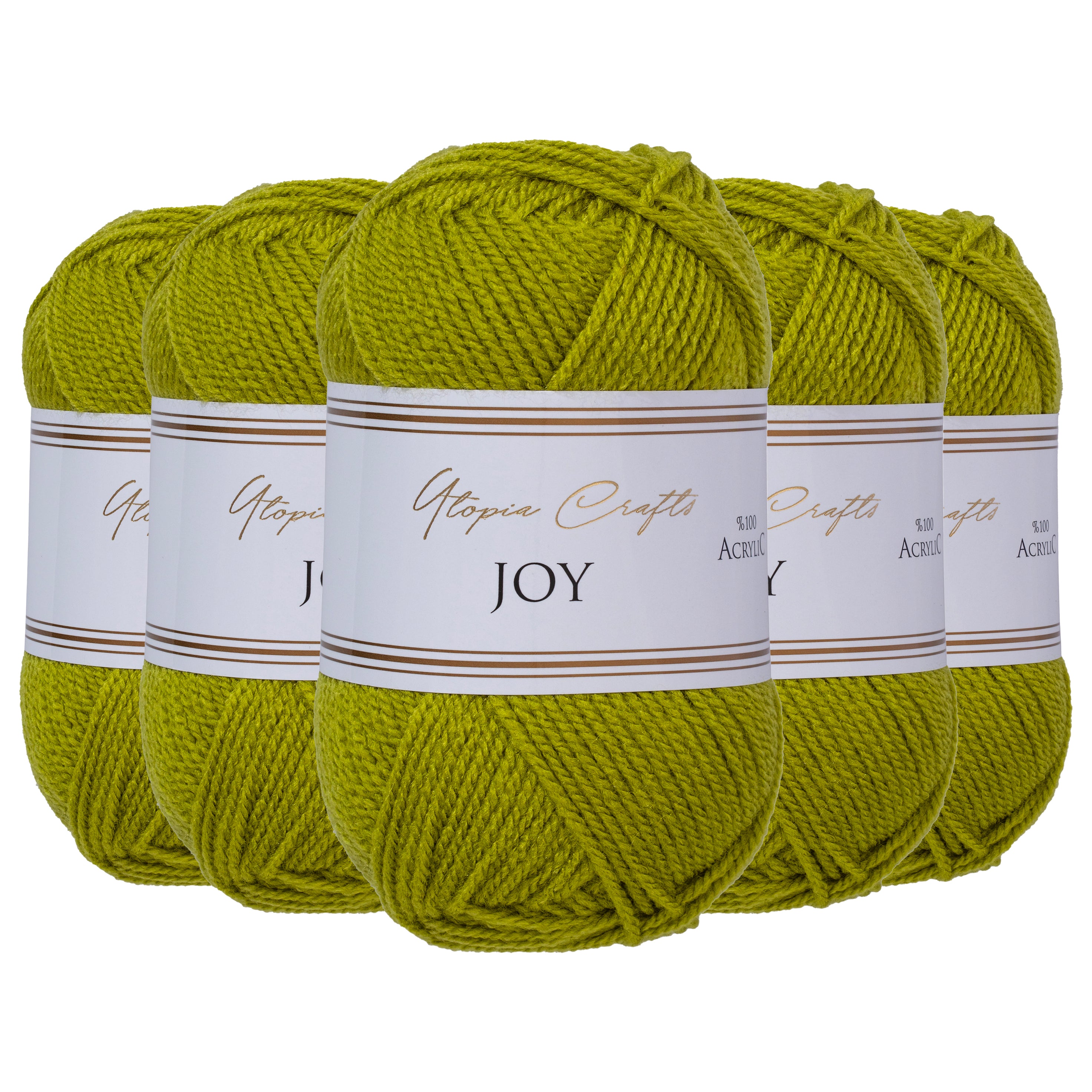 Utopia Crafts JOY Uni Strick und Häkelgarn (Olivenöl)