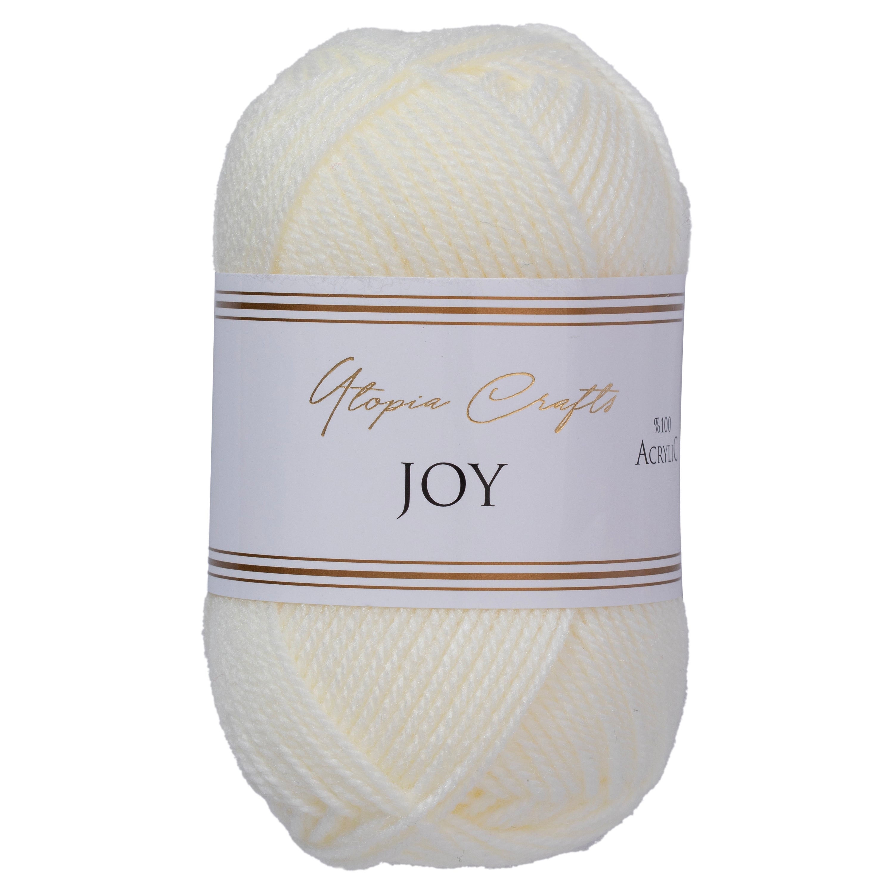Utopia Crafts JOY Uni Strick und Häkelgarn (Elfenbein)