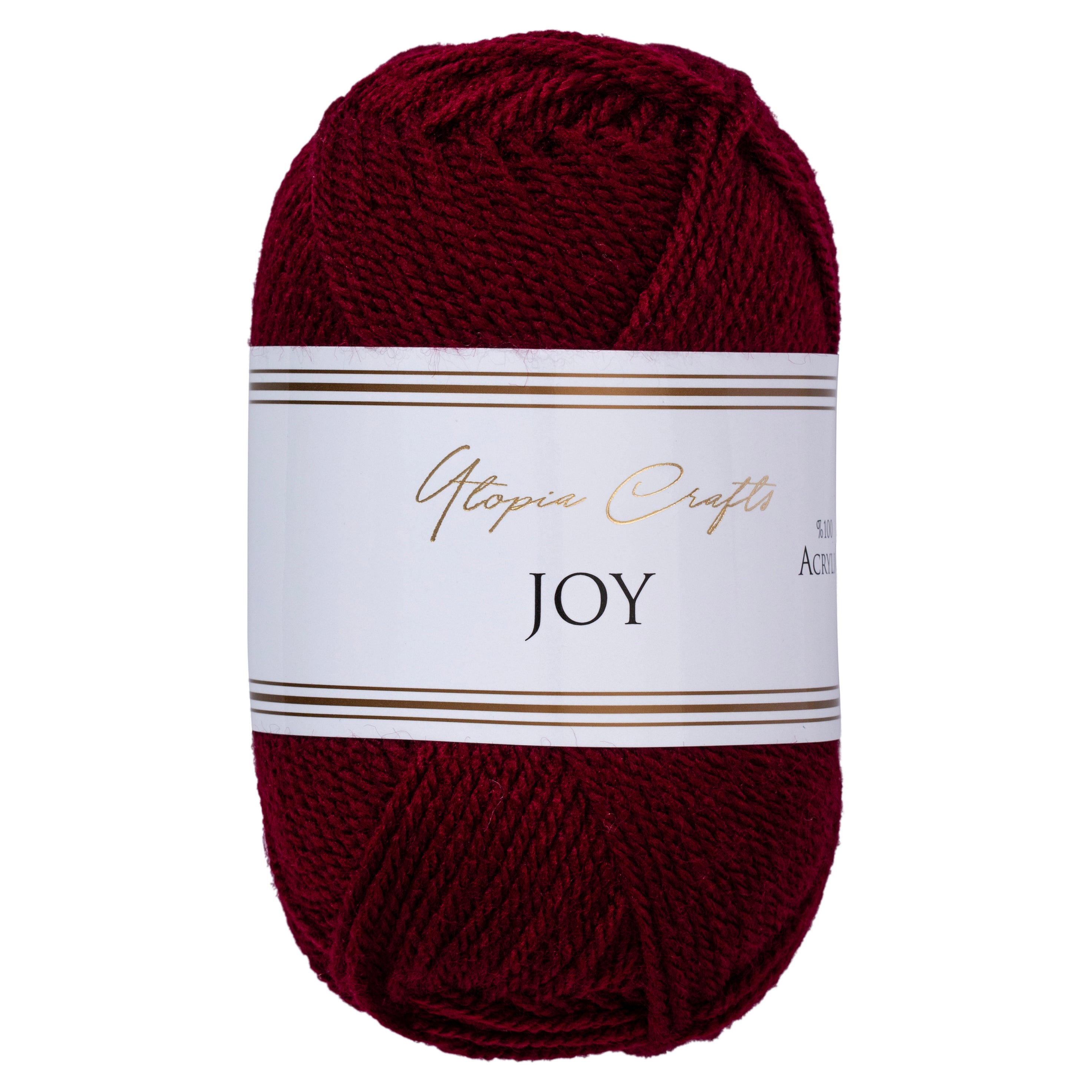 Utopia Crafts JOY Uni Strick und Häkelgarn (Burgund)