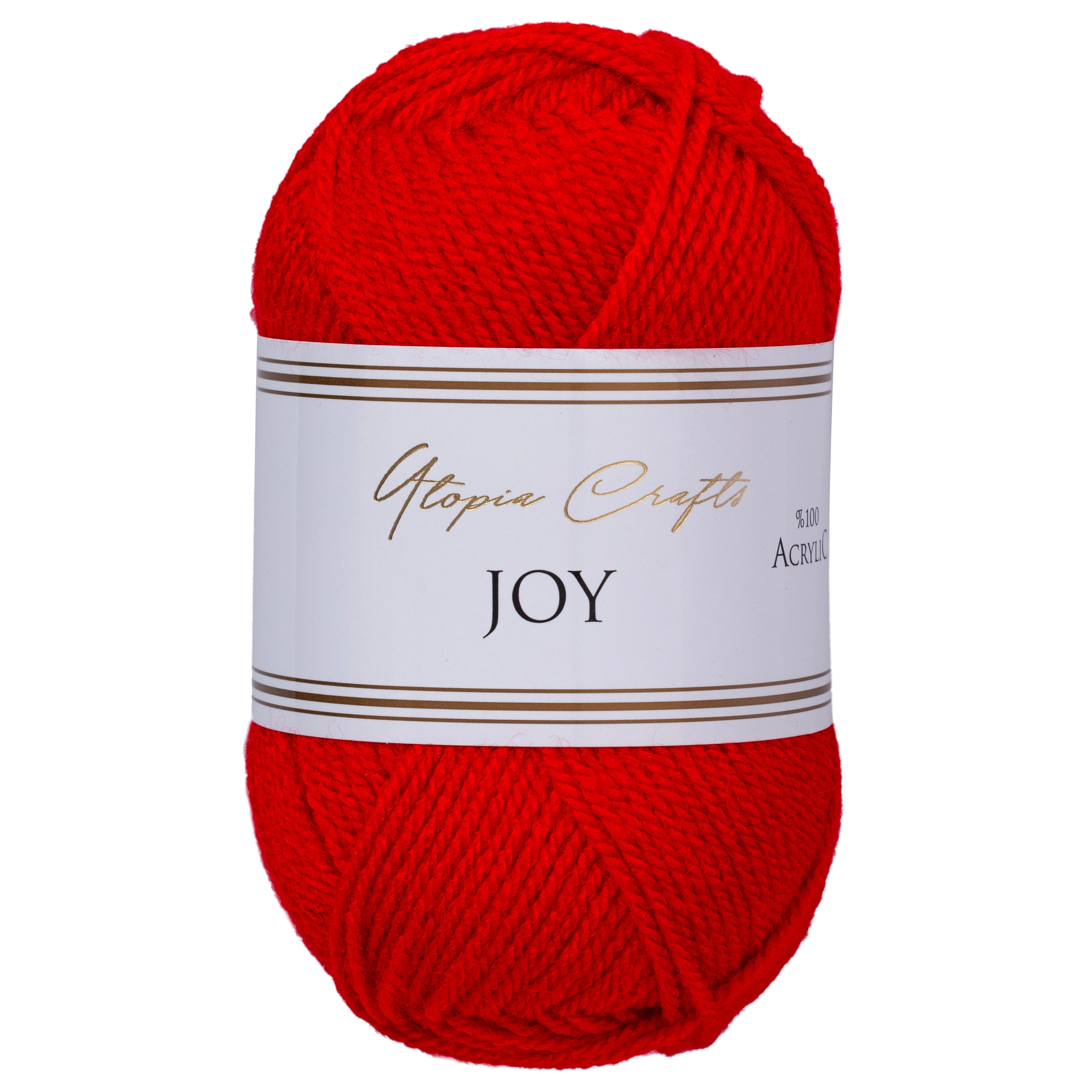 Utopia Crafts JOY Uni Strick und Häkelgarn (Scharlach)