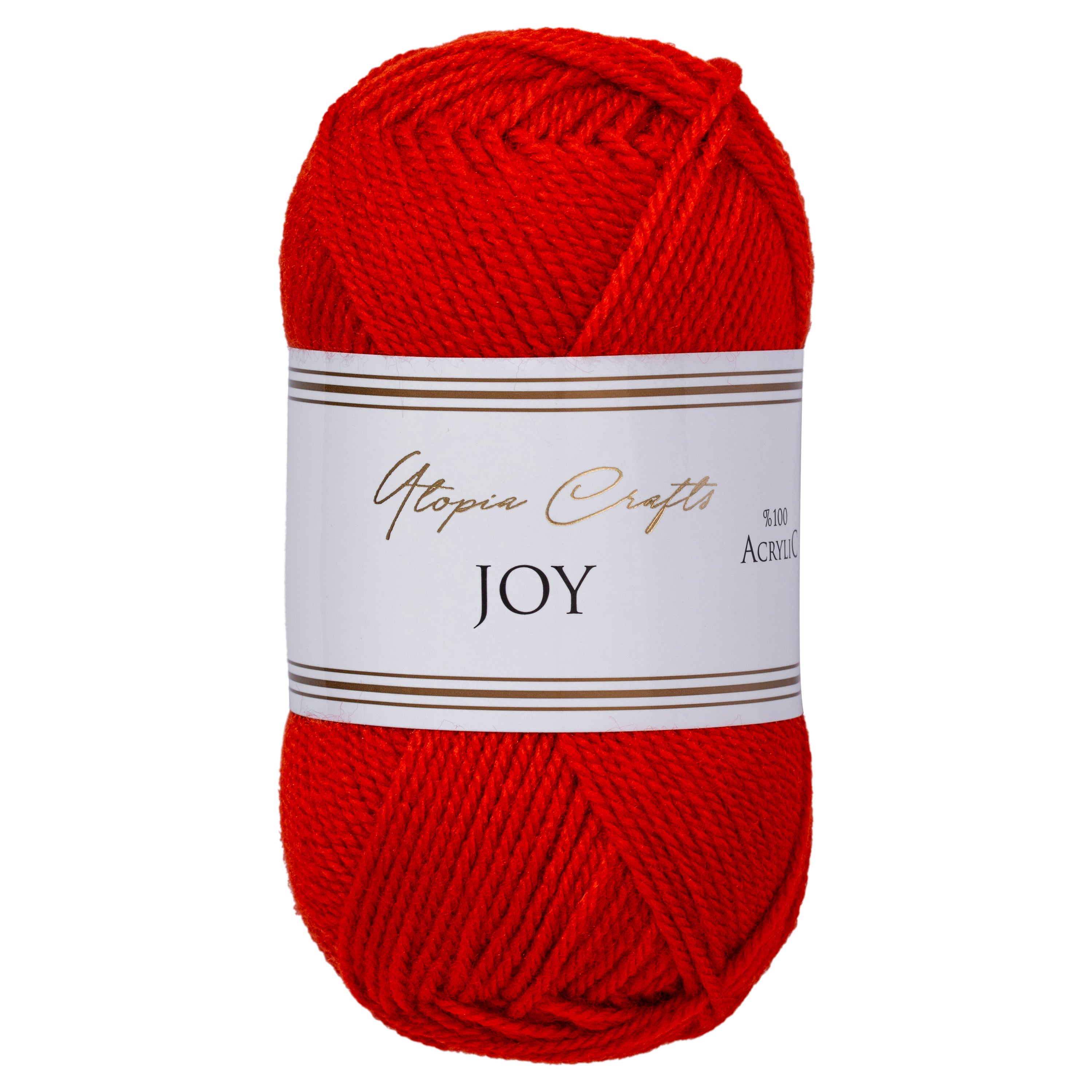 Utopia Crafts JOY Uni Strick und Häkelgarn (Rot)